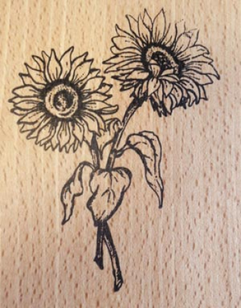 Motivstempel Zwei Sonnenblumen