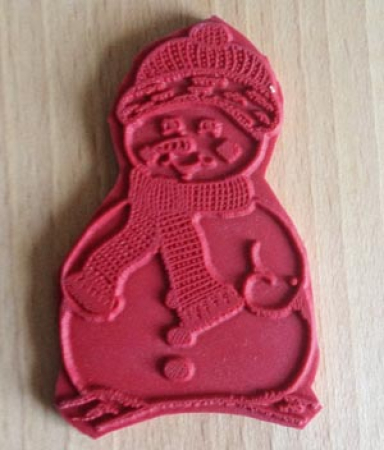 Motivstempel Schneemann mit Schal