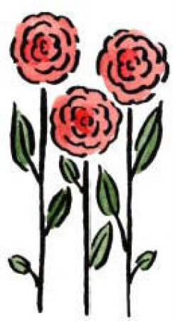 Motivstempel Three Roses