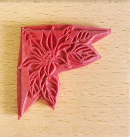 Motivstempel Poinsettia Ecke