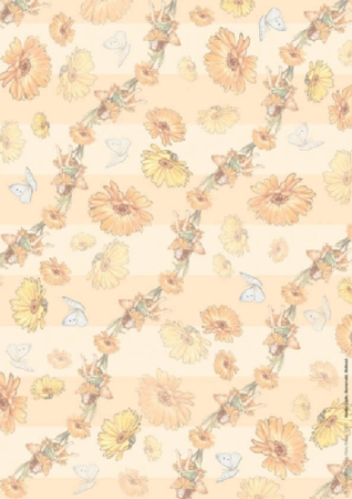 Flower Fairy Briefbogen / Hintergrundpapier Ringelblume