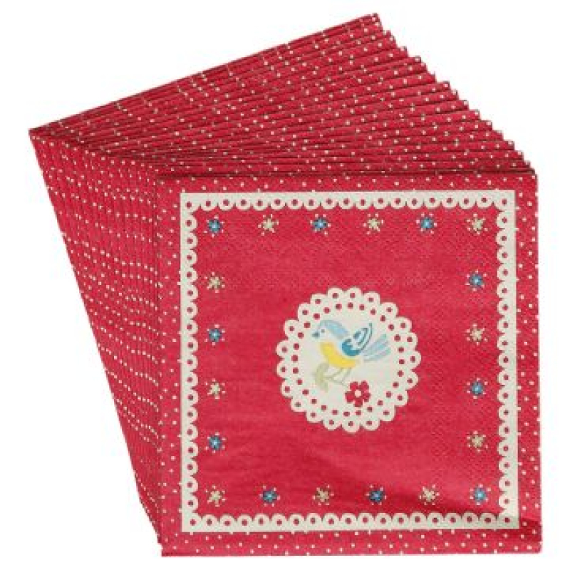 Servietten Red Vintage Doily