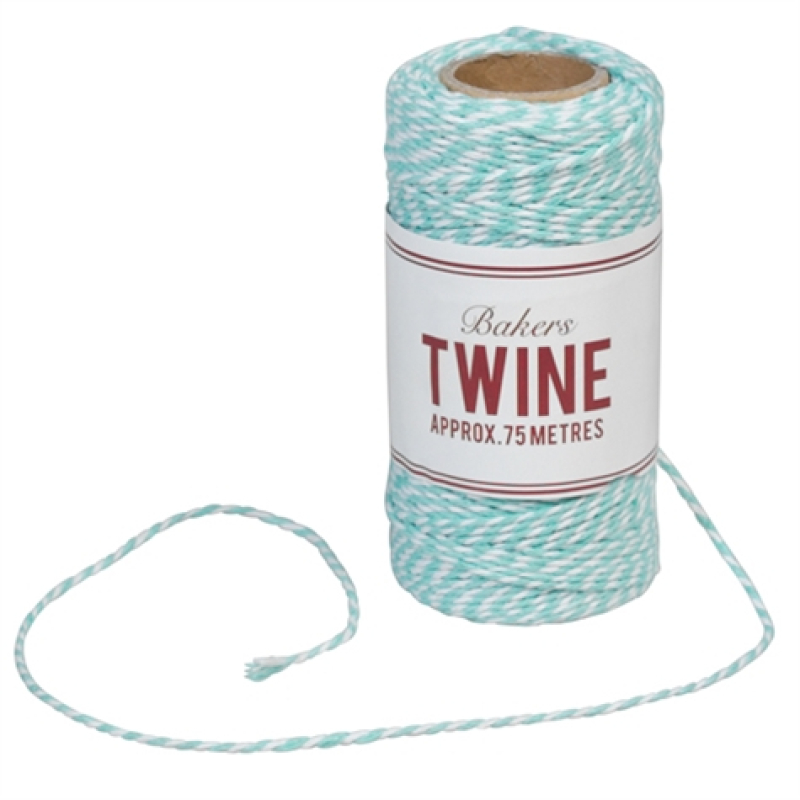 Bäcker-Garn (Bakers Twine) türkis-weiß