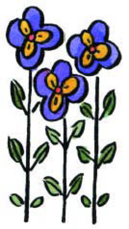 Motivstempel Three Violets