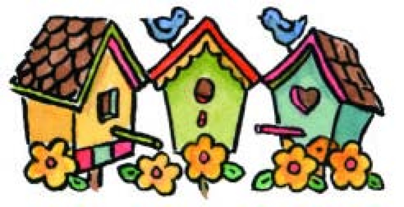 Motivstempel Three Birdhouses