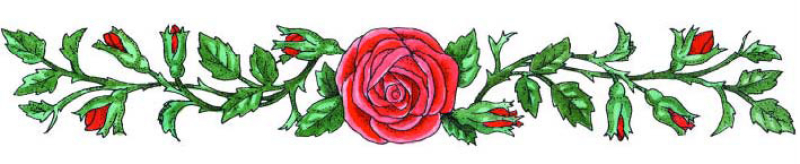 Motivstempel Rosen Bordüre