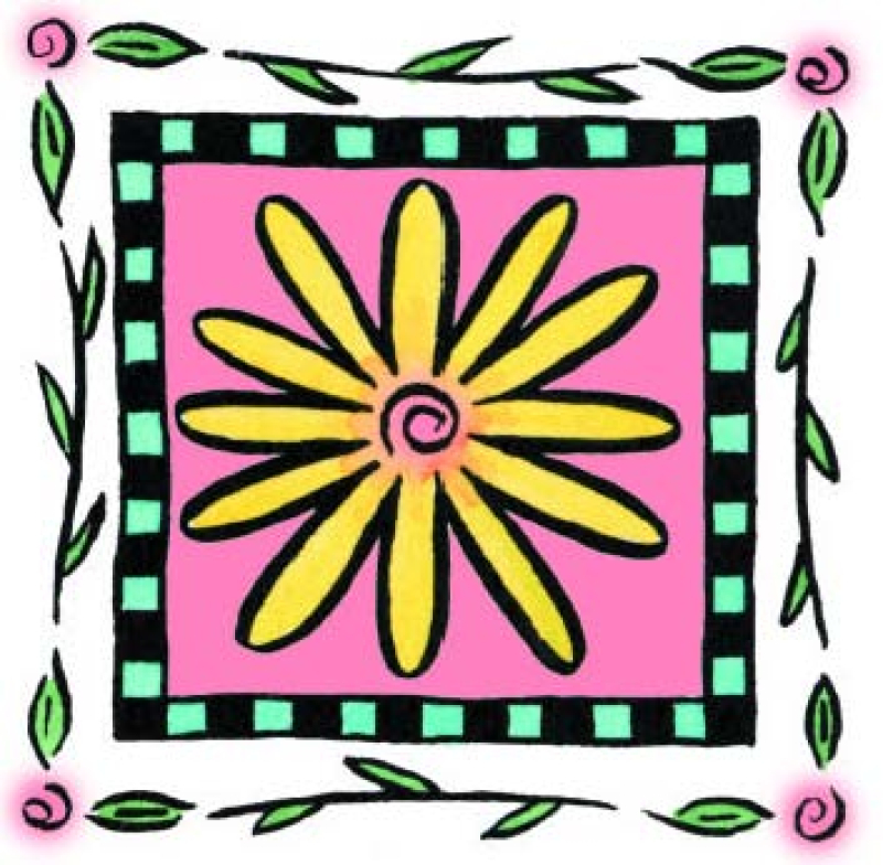 Motivstempel Square Daisy