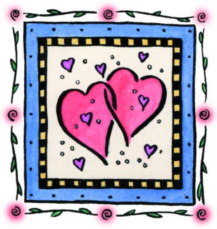 Motivstempel Framed Hearts