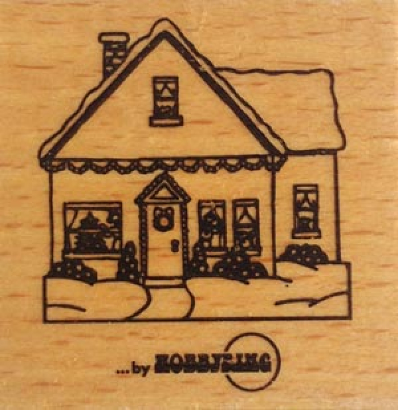 Motivstempel Haus mit Schnee