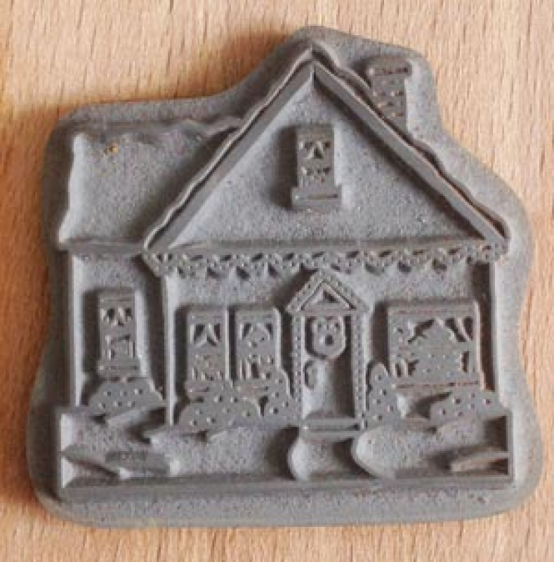 Motivstempel Haus mit Schnee