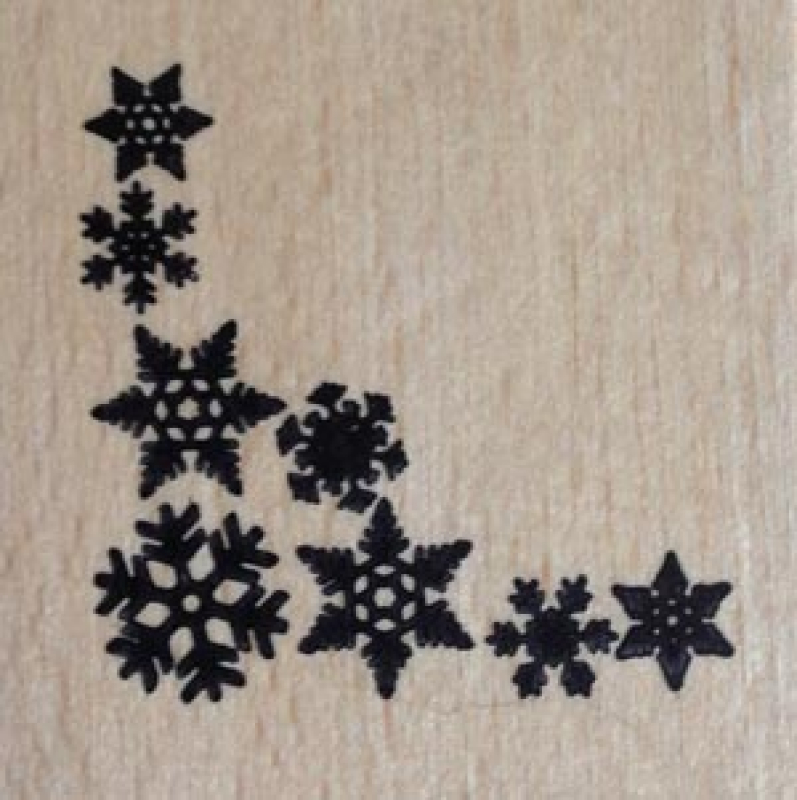 Motivstempel Schneeflocken Ecke